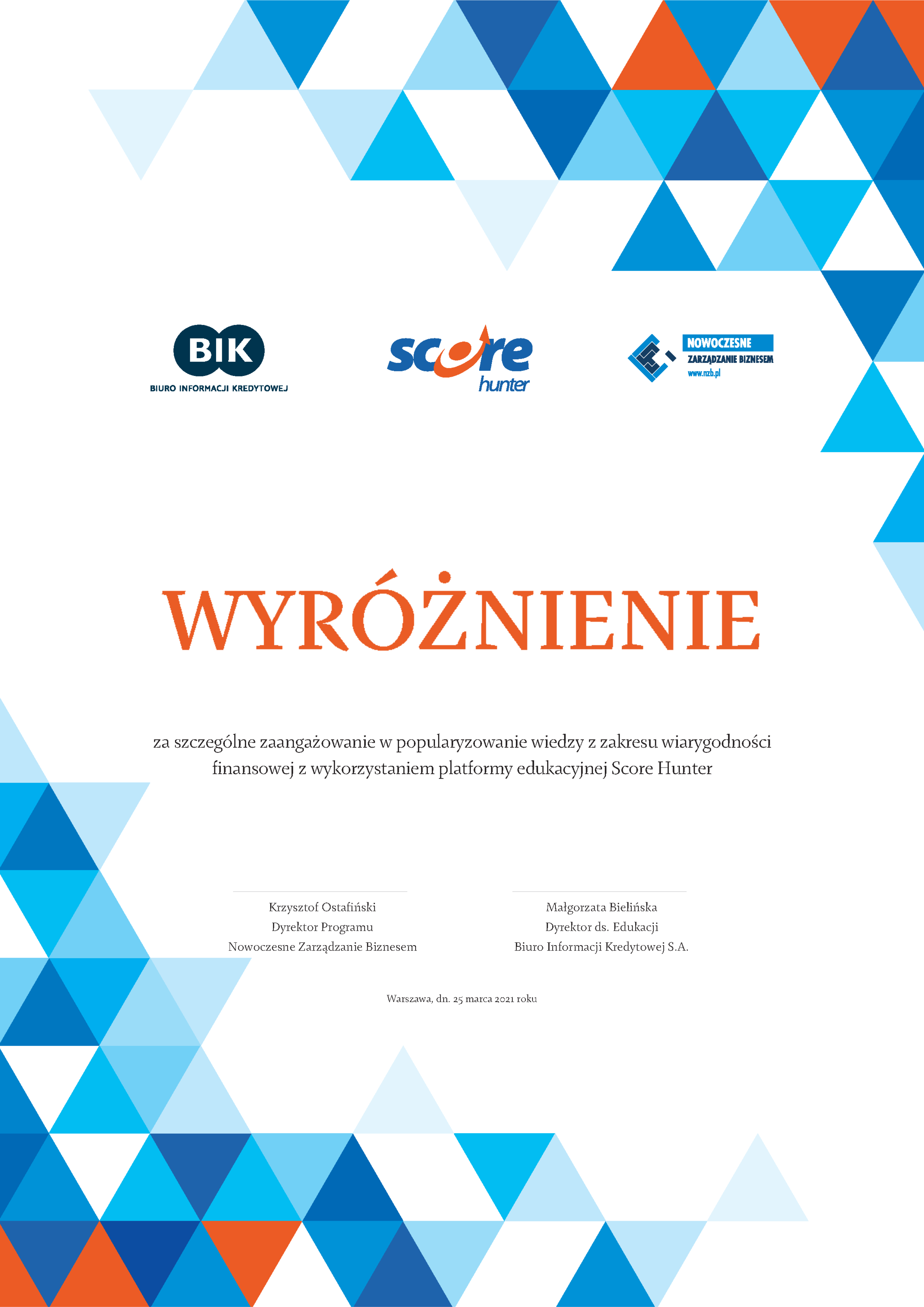 Wyróżniliśmy najbardziej aktywnych wykładowców w konkursach Score Hunter